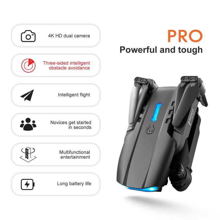 E99 PRO Drone with 4K HD Dual Camera, Obstacle Avoidance, Foldable, Height Keep, Mini, HD Dual Camera Adults and Teenager Fordable Remote RC HD 1080