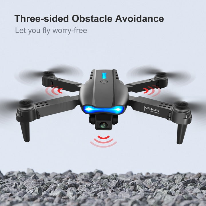 E99 PRO Drone with 4K HD Dual Camera, Obstacle Avoidance, Foldable, Height Keep, Mini, HD Dual Camera Adults and Teenager Fordable Remote RC HD 1080