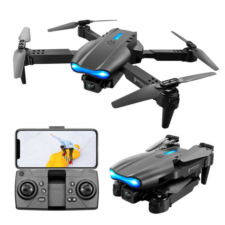 E99 PRO Drone with 4K HD Dual Camera, Obstacle Avoidance, Foldable, Height Keep, Mini, HD Dual Camera Adults and Teenager Fordable Remote RC HD 1080